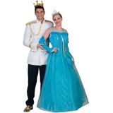 Grote maat blauwe prinsessenjurk voor volwassenen - verkleedkleding / carnavalskleding maat 48/50