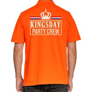 Kingsday party crew polo shirt - oranje - heren - Koningsdag outfit / kleding
