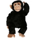 Pluche Chimpansee Aap Knuffel 50 cm - Apen/Aapje Bosdieren Knuffeldieren - Speelgoed Voor Kinderen