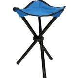 Blauwe opvouwbare campingkruk/visserskruk - 38 cm - kampeerspullen - camping benodigdheden