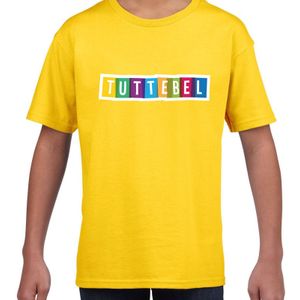 Tuttebel fun tekst t-shirt geel kids - Fun tekst / Verjaardag cadeau / kado t-shirt kids