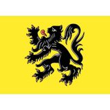 15x Vlaanderen provincie vlag stickers 7.5 x 10 cm - Vlaanderen thema decoratie