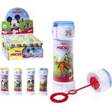 10x Disney Mickey Mouse bellenblaas flesjes met spelletje 60 ml voor kinderen - Uitdeelspeelgoed - Grabbelton speelgoed