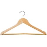 Set van 8x stuks houten kledinghangers 44 x 23 cm - Kledingkast hangers/kleerhangers