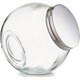 Zeller, Bewaarpot 'Candy', Glas/Metaal, glazen opbergdoos, 1200 ml