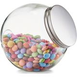 Zeller, Bewaarpot 'Candy', Glas/Metaal, glazen opbergdoos, 1200 ml