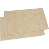 Secret de Gourmet placemats Bamboe - 10x - 30 x 40 cm - naturel - gevlochten