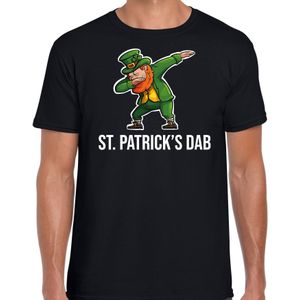 St. Patricks day t-shirt zwart voor heren - St. Patricks dab - Ierse feest kleding / outfit / kostuum