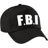 Verkleed FBI politie agent pet / baseball cap zwart voor dames en heren - verkleedhoofddeksel / carnaval