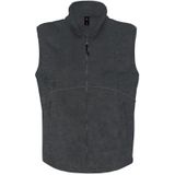 Fleece casual bodywarmer grijs voor heren - Outdoorkleding wandelen/zeilen - Mouwloze vesten