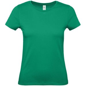 Groen basic t-shirt met ronde hals voor dames - katoen - 145 grams - groene shirts / kleding