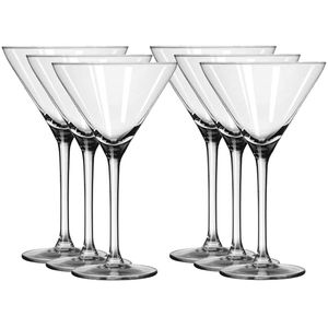 18x Cocktail/martini glazen transparant 200 ml Specials serie - 20 cl - Cocktail glazen - Cocktails drinken - Cocktailglazen van glas