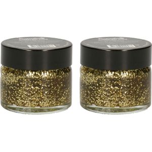 Superstar Glittergel voor lichaam en gezicht - 2x - goud - 15 ml