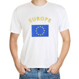 Wit t-shirt Europa heren