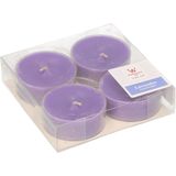 Trend Candles - 16x max-size geurkaarsen theelichtjes lavendel en vanille 8 branduren