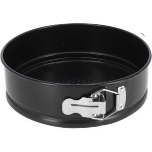 Gerim Taarten bakken bakvorm/spring vorm Kitchen Pro - metaal - anti-aanbak laag - zwart - 22 x 7 cm