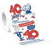 Rollen toiletpapier 40 jaar man - 40e verjaardag - verjaardagscadeau feestartikelen/decoratie/versiering