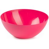 Plasticforte voedsel serveer schalen set - 4x stuks - fuchsia roze - kunststof - Dia 23 en 20 cm