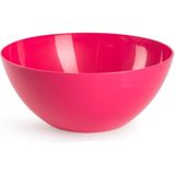 Plasticforte voedsel serveer schalen set - 4x stuks - fuchsia roze - kunststof - Dia 23 en 20 cm