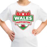 Wales supporter schild t-shirt wit voor kinderen - Wales landen shirt / kleding - EK / WK / Olympische spelen outfit