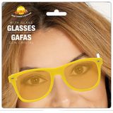 Guirca Carnaval/verkleed party bril - 2x - geel - volwassenen - Voor bij een verkleedkleding kostuum