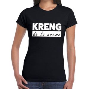 KRENG de la creme tekst t-shirt zwart dames - dames fun shirt