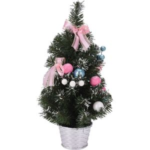 Kunstkerstboom - mini - inclusief versiering - PVC - kerstboom - 40 cm