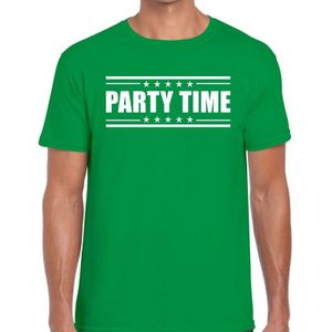 Party time t-shirt groen heren