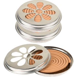 Blik met 10 stuks citronella wierook spiralen - 3x - 14 cm - 6-12 branduren - Anti-muggen