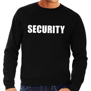Security tekst sweater / trui zwart voor heren