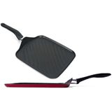 Gerimport Grillpan Rosso 49 X 27,5 X 7,5 Cm Rvs Zwart