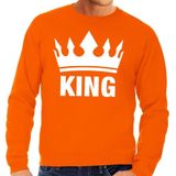 Oranje Koningsdag King sweater / trui heren - Oranje Koningsdag kleding