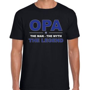 Opa the man the myth the legend t-shirt voor heren - zwart - verjaardag / Vaderdag - cadeau shirt / t-shirt