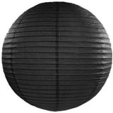 Feest/tuin versiering 4x stuks luxe bol-vorm lampionnen zwart en ivoor dia 35 cm