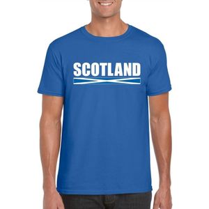 Blauw Schotland supporter t-shirt voor heren - Schotse vlag shirts