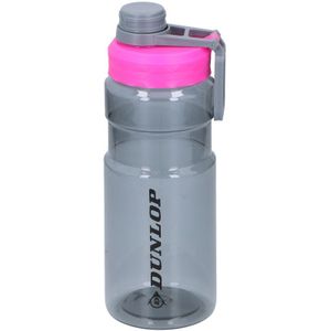 Transparant roze bidon/drinkfles - 1100 ml - Sportfles/sportbidon - Drinkflessen/waterflessen voor onderweg