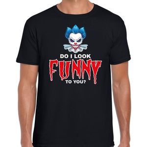 Do I look funny to you halloween verkleed t-shirt zwart voor heren - horror shirt / kleding / kostuum