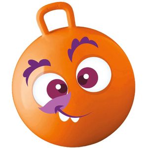 Summer Play Skippybal met smiley - oranje - 50 cm - buitenspeelgoed voor kinderen