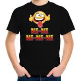 Funny emoticon t-shirt ne-ne-ne-ne-ne zwart voor kids -  Fun / cadeau shirt