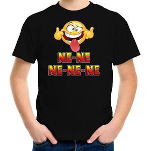Funny emoticon t-shirt ne-ne-ne-ne-ne zwart voor kids -  Fun / cadeau shirt