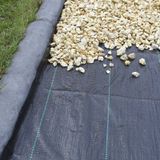 Zwart gronddoek/onkruiddoek 2 x 5 meter - Anti-worteldoeken/onkruiddoeken/gronddoeken voor in de groente/kruidentuin
