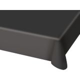 4x stuks tafelkleed van zwart plastic 130 x 180 cm - Tafellakens/tafelkleden voor verjaardag of feestje