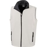 Softshell casual bodywarmer wit voor heren - Outdoorkleding wandelen/zeilen - Mouwloze vesten