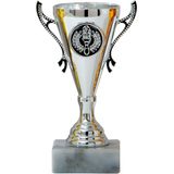 Trofee/prijs beker - sierlijke oren - zilver - kunststof - 13 x 8 cm - sportprijs