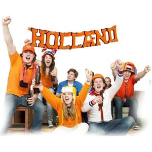 Opblaasbare letters Holland 160 cm - Oranje/Nederland voetbal supporters artikelen
