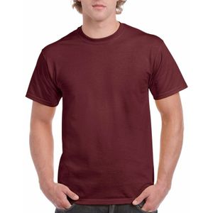 Bordeaux rood katoenen shirt voor volwassenen