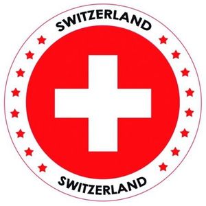 75x Bierviltjes Zwitserland thema print - Onderzetters Zwitserse vlag - Landen decoratie feestartikelen