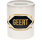 Geert naam cadeau spaarpot met gouden embleem - kado verjaardag/ vaderdag/ pensioen/ geslaagd/ bedankt