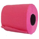 3x Gekleurd toiletpapier rollen 140 vellen - Zwart/fuchsia roze/geel thema feestartikelen decoratie - WC-papier/pleepapier