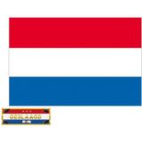 Luxe Nederlandse vlag voor geslaagd / afgestudeerd feestje - incl. gratis sticker